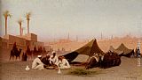 A late afternoon meal at an encampment, Cairo